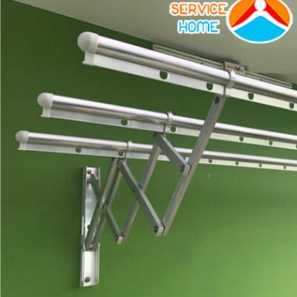 Giàn phơi xếp ngang nhôm Hòa Phát