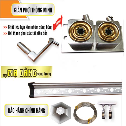 Giàn phơi thông minh Hòa Phát Seri 999B