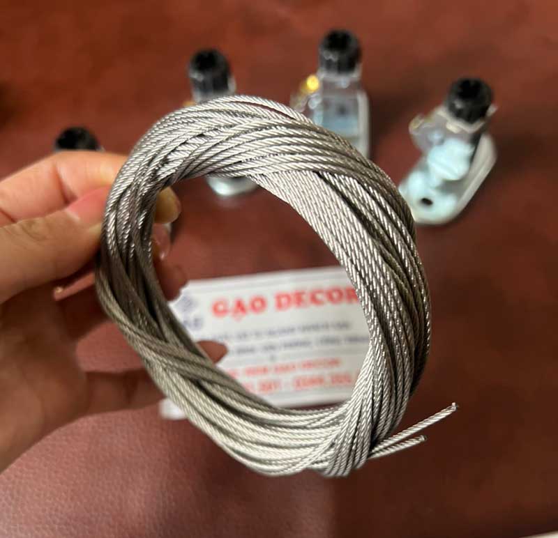 Dây cáp giàn phơi lụa inox 316